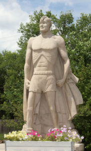 Joe Palooka Statue, Limestone, Oolitic